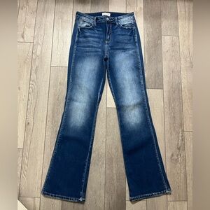 Cello Dark Blue Faded Denim Bootcut Pants Size 5 R